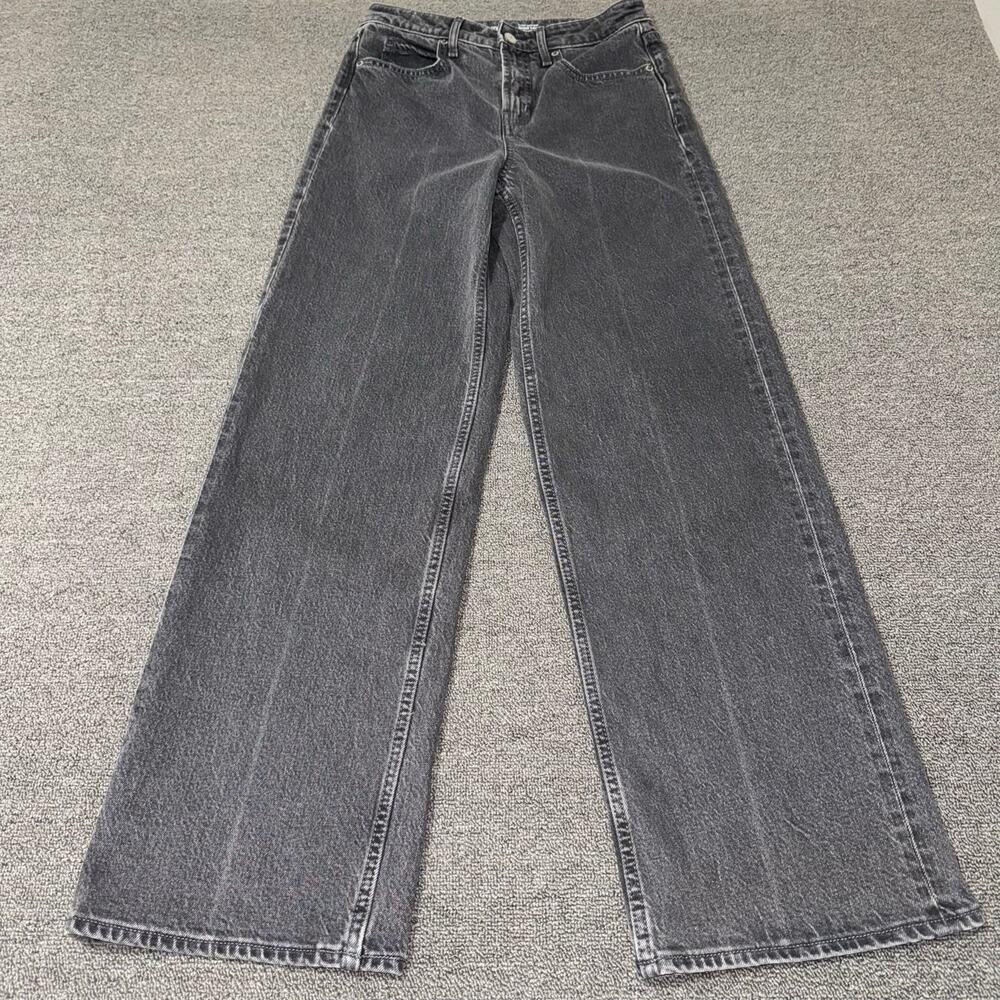 Old‎ Navy Extra High Rise Wide Leg Black Denim Jeans Women's Size 0 Streetwear
